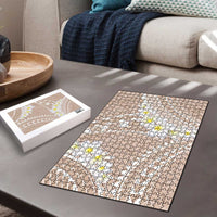 Polynesian Vintage Floral Puzzle Beige Motifs LT7 - Polynesian Pride