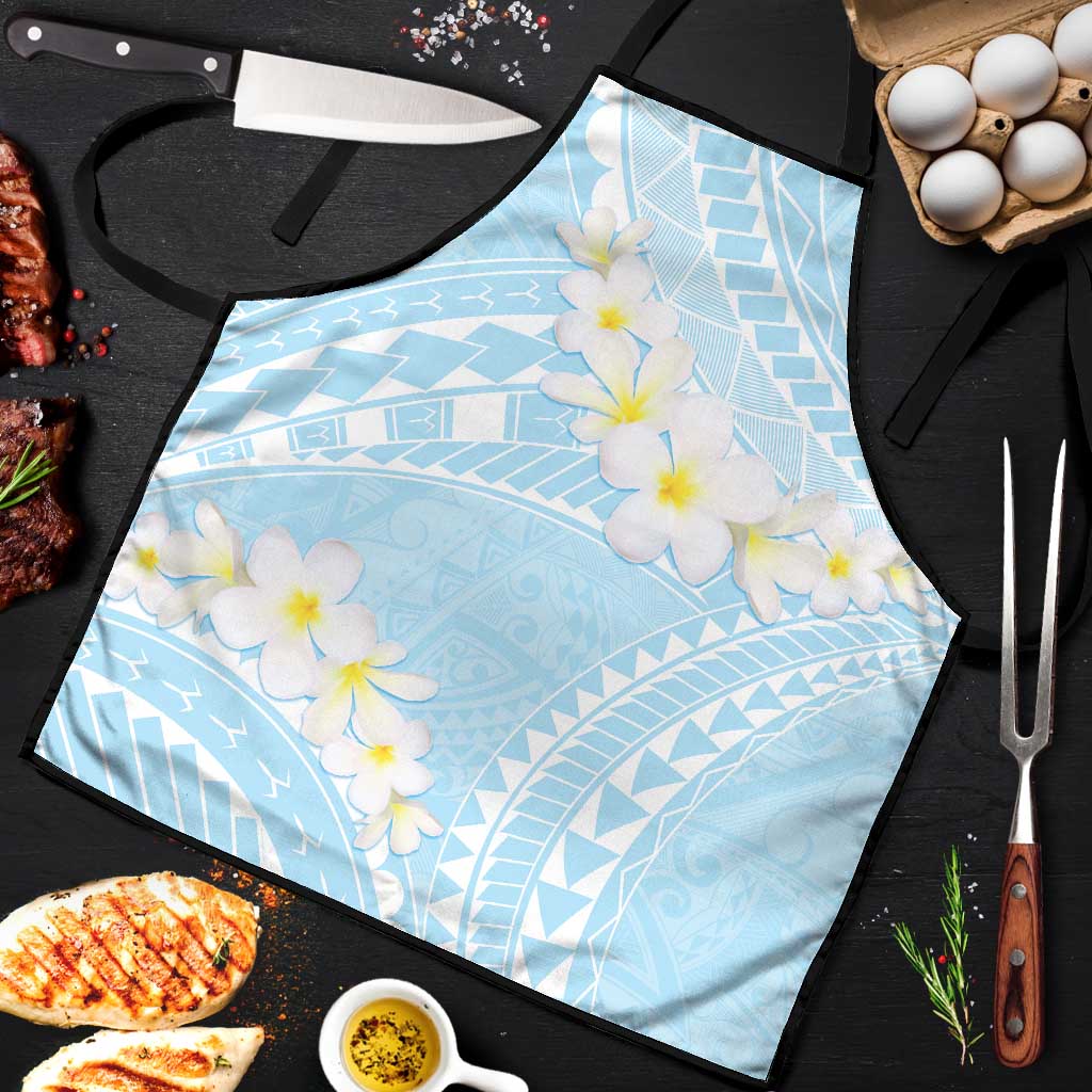 Polynesian Vintage Floral Apron Azure Motifs LT7 Azure - Polynesian Pride