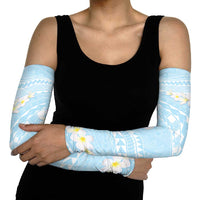 Polynesian Vintage Floral Arm Sleeves Azure Motifs LT7 - Polynesian Pride