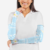 Polynesian Vintage Floral Arm Sleeves Azure Motifs LT7 - Polynesian Pride