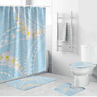 Polynesian Vintage Floral Bathroom Set Azure Motifs LT7 Bathroom Set (4 pcs) Azure - Polynesian Pride
