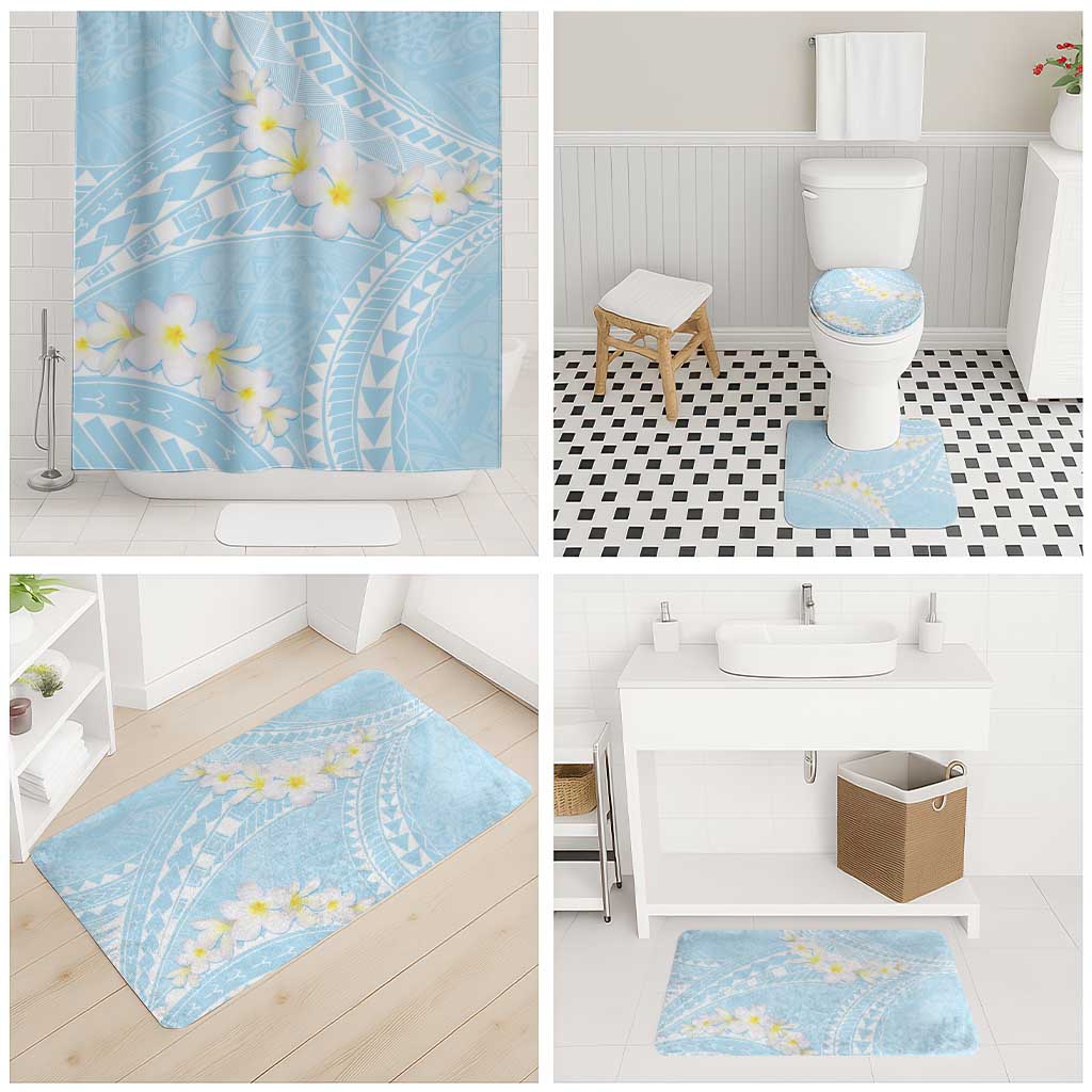 Polynesian Vintage Floral Bathroom Set Azure Motifs LT7 - Polynesian Pride
