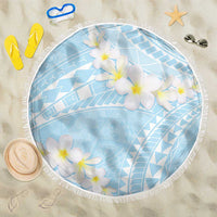 Polynesian Vintage Floral Beach Blanket Azure Motifs LT7 One Size 150cm Azure - Polynesian Pride