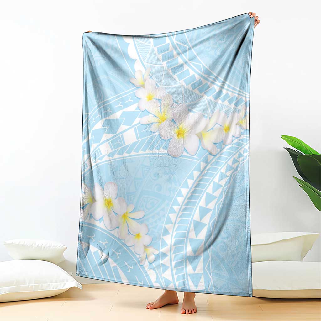 Polynesian Vintage Floral Blanket Azure Motifs LT7 - Polynesian Pride