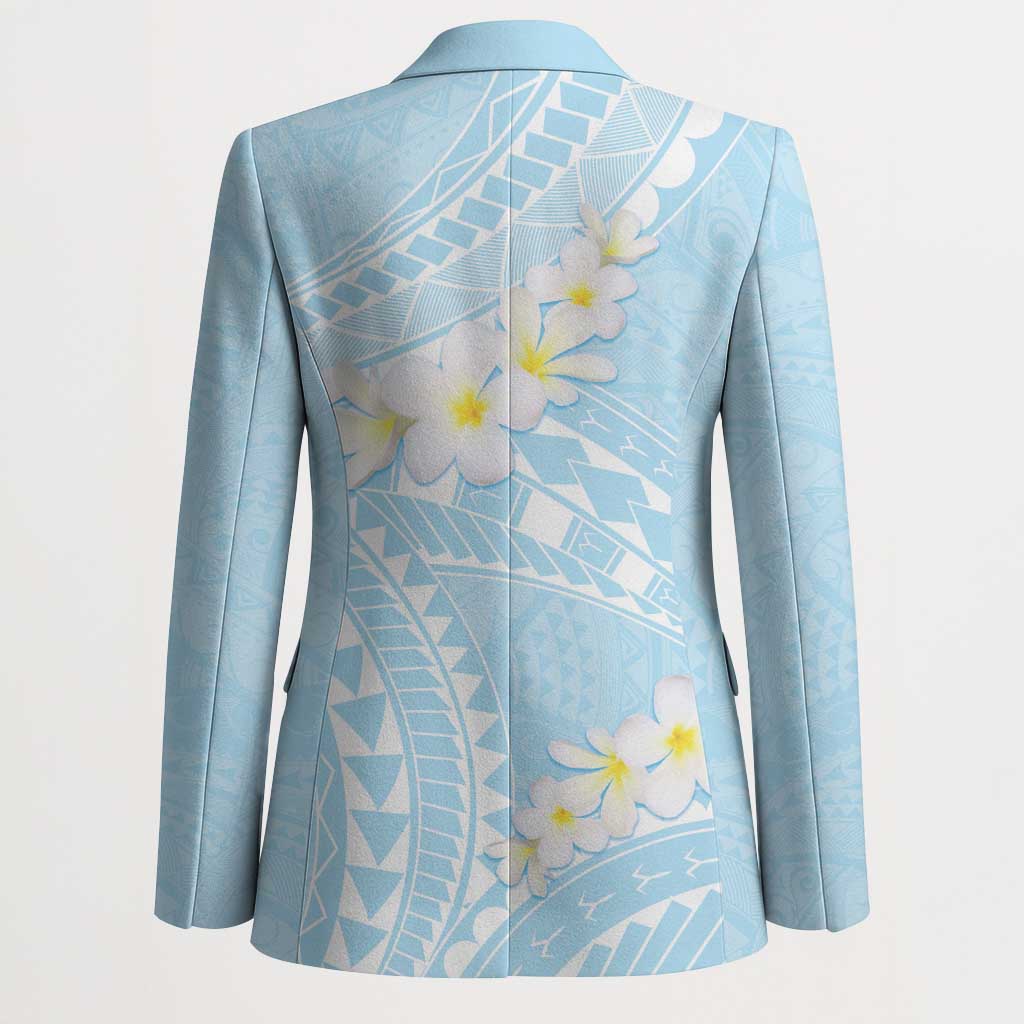 Polynesian Vintage Floral Blazer Azure Motifs LT7 - Polynesian Pride