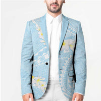 Polynesian Vintage Floral Blazer Azure Motifs LT7 - Polynesian Pride