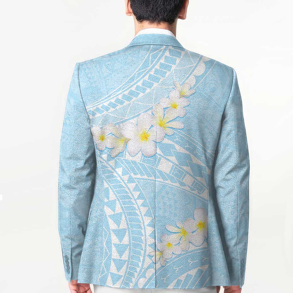 Polynesian Vintage Floral Blazer Azure Motifs LT7 - Polynesian Pride