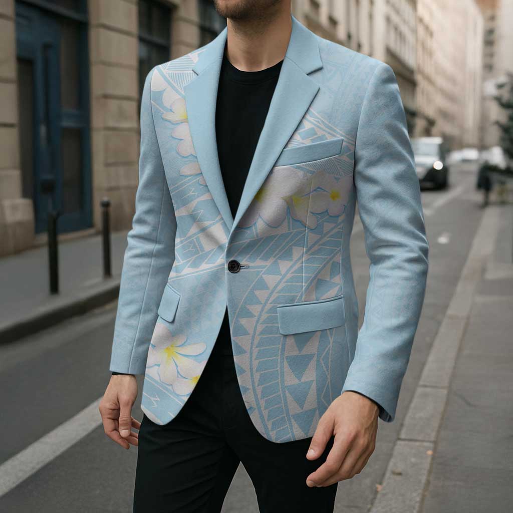 Polynesian Vintage Floral Blazer Azure Motifs LT7 - Polynesian Pride