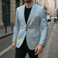 Polynesian Vintage Floral Blazer Azure Motifs LT7 - Polynesian Pride