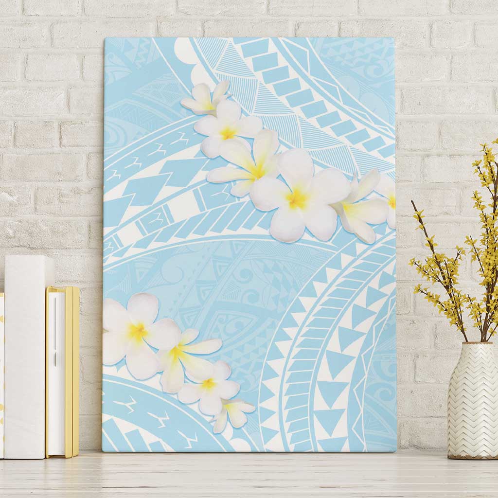 Polynesian Vintage Floral Canvas Wall Art Azure Motifs LT7 Without Frame Azure - Polynesian Pride