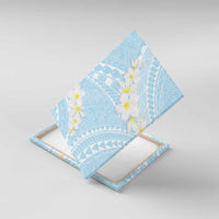 Polynesian Vintage Floral Canvas Wall Art Azure Motifs LT7 With Frame Azure - Polynesian Pride