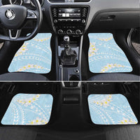 Polynesian Vintage Floral Car Mats Azure Motifs LT7 Set 4pcs Azure - Polynesian Pride