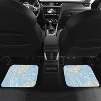 Polynesian Vintage Floral Car Mats Azure Motifs LT7 Set 2pcs - Back Azure - Polynesian Pride
