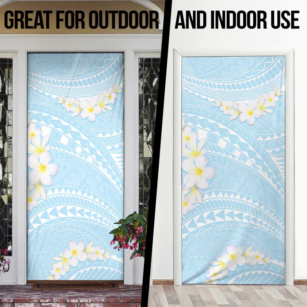 Polynesian Vintage Floral Door Cover Azure Motifs LT7 - Polynesian Pride