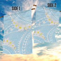 Polynesian Vintage Floral Garden Flag Azure Motifs LT7 - Polynesian Pride