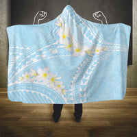 Polynesian Vintage Floral Hooded Blanket Azure Motifs LT7 - Polynesian Pride