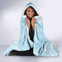 Polynesian Vintage Floral Hooded Blanket Azure Motifs LT7 - Polynesian Pride