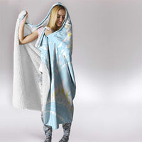 Polynesian Vintage Floral Hooded Blanket Azure Motifs LT7 - Polynesian Pride