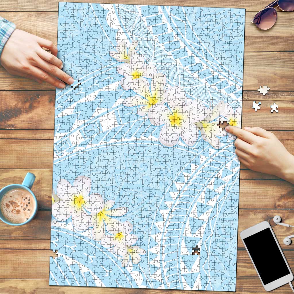 Polynesian Vintage Floral Puzzle Azure Motifs LT7 Azure - Polynesian Pride