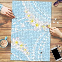 Polynesian Vintage Floral Puzzle Azure Motifs LT7 Azure - Polynesian Pride