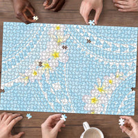 Polynesian Vintage Floral Puzzle Azure Motifs LT7 - Polynesian Pride