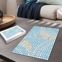 Polynesian Vintage Floral Puzzle Azure Motifs LT7 - Polynesian Pride