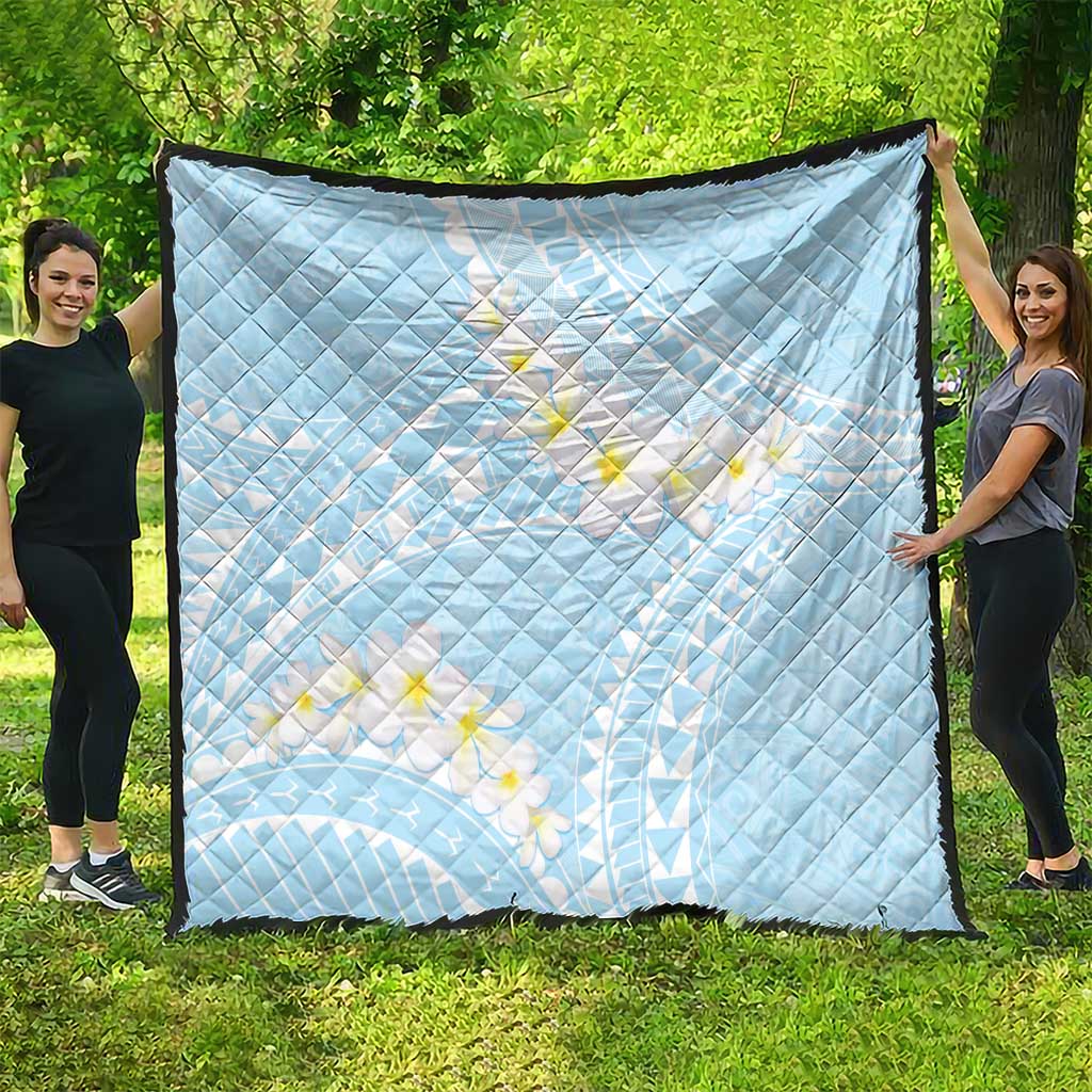 Polynesian Vintage Floral Quilt Azure Motifs LT7 - Polynesian Pride