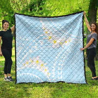 Polynesian Vintage Floral Quilt Azure Motifs LT7 - Polynesian Pride