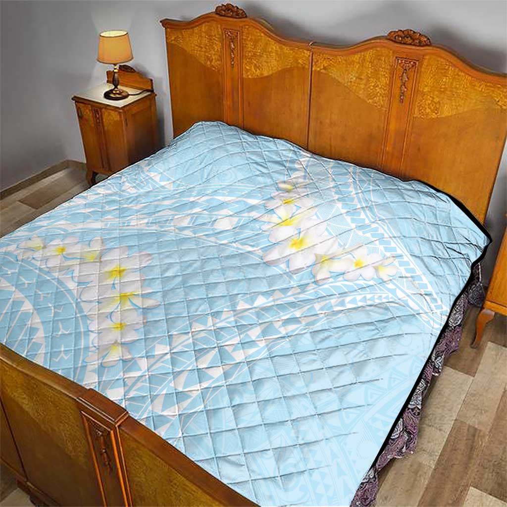 Polynesian Vintage Floral Quilt Azure Motifs LT7 - Polynesian Pride