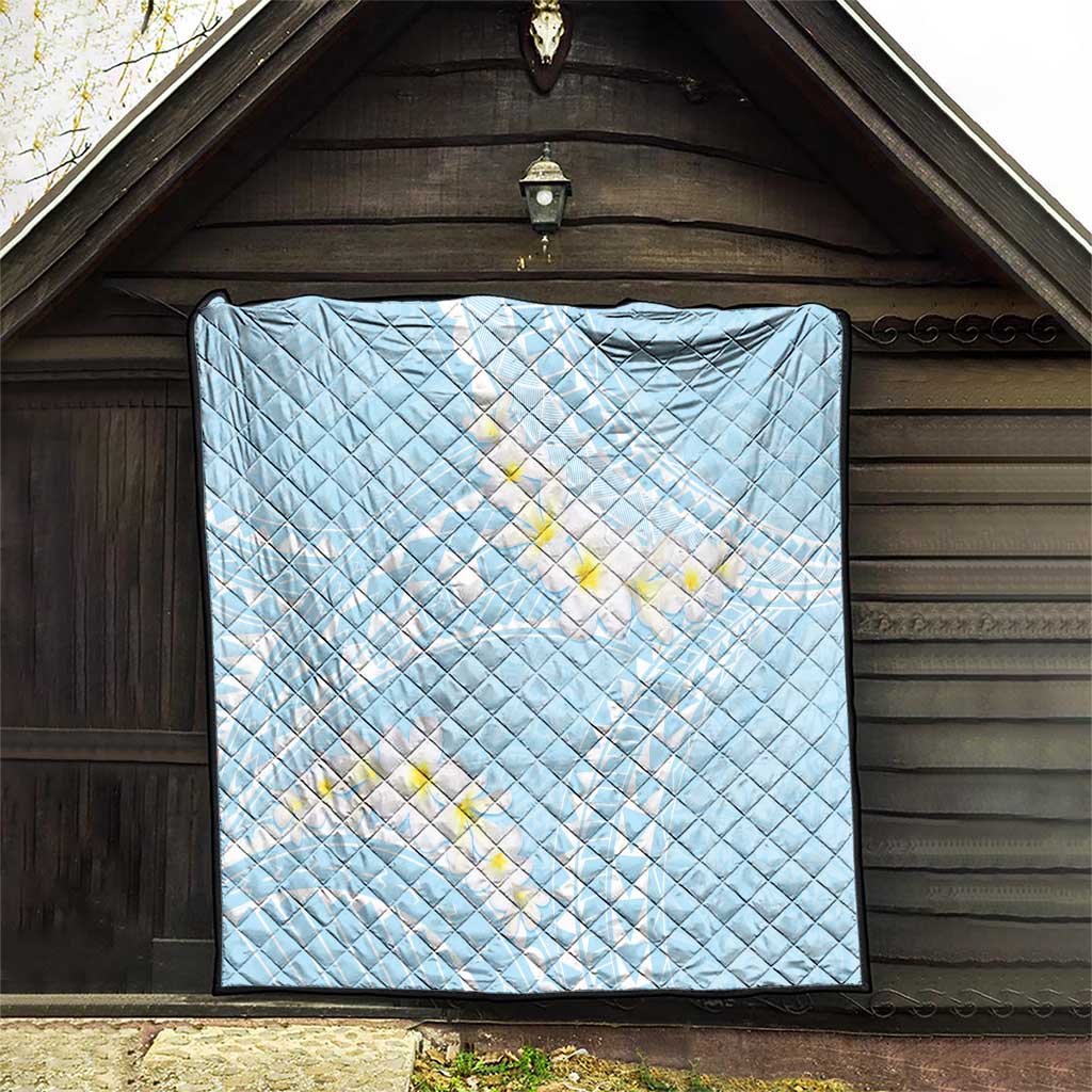 Polynesian Vintage Floral Quilt Azure Motifs LT7 - Polynesian Pride