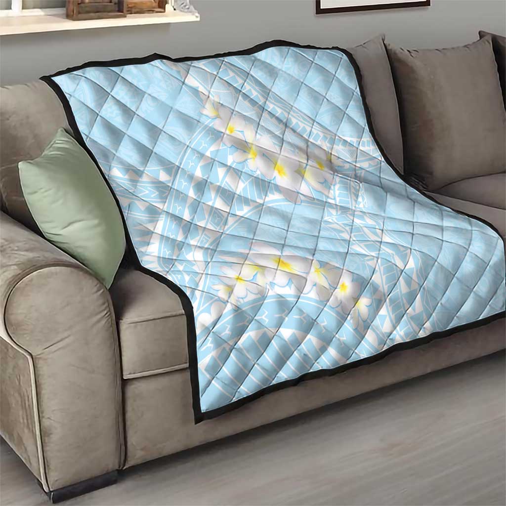 Polynesian Vintage Floral Quilt Azure Motifs LT7 - Polynesian Pride