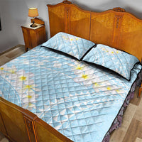 Polynesian Vintage Floral Quilt Bed Set Azure Motifs LT7 - Polynesian Pride