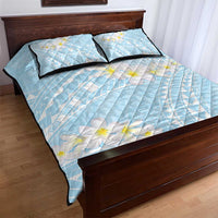 Polynesian Vintage Floral Quilt Bed Set Azure Motifs LT7 - Polynesian Pride