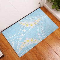 Polynesian Vintage Floral Rubber Doormat Azure Motifs LT7 - Polynesian Pride