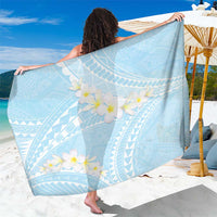 Polynesian Vintage Floral Sarong Azure Motifs LT7 One Size 44 x 66 inches Azure - Polynesian Pride