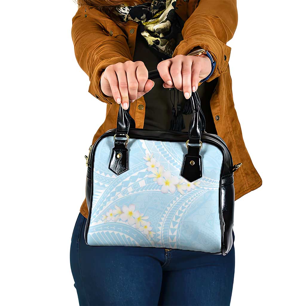 Polynesian Vintage Floral Shoulder Handbag Azure Motifs LT7 One Size Azure - Polynesian Pride