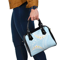Polynesian Vintage Floral Shoulder Handbag Azure Motifs LT7 - Polynesian Pride