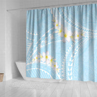Polynesian Vintage Floral Shower Curtain Azure Motifs LT7 - Polynesian Pride