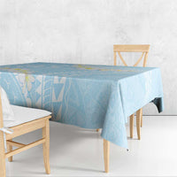 Polynesian Vintage Floral Tablecloth Azure Motifs LT7 - Polynesian Pride