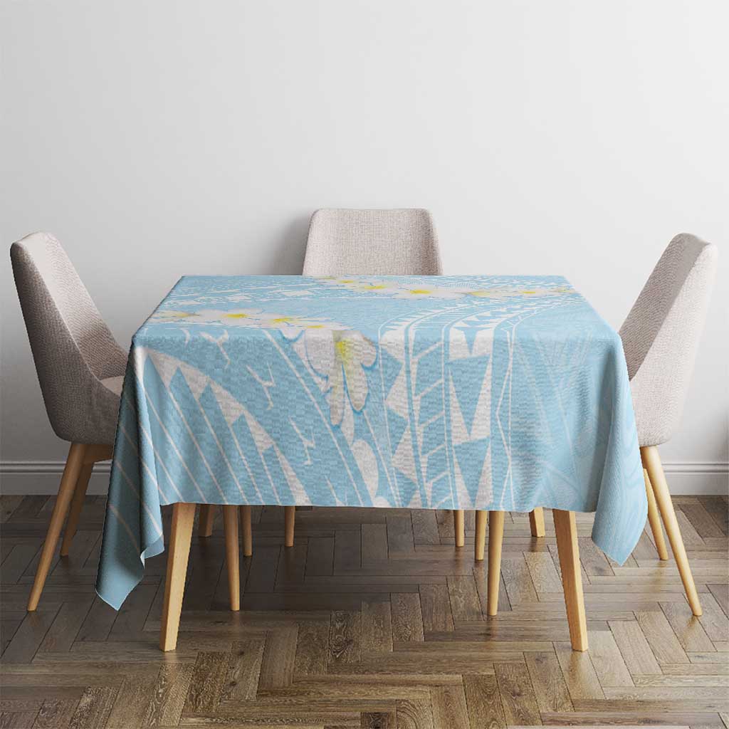 Polynesian Vintage Floral Tablecloth Azure Motifs LT7 - Polynesian Pride