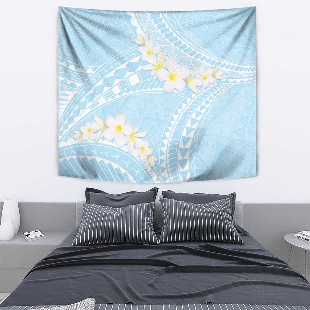 Polynesian Vintage Floral Tapestry Azure Motifs LT7 - Polynesian Pride