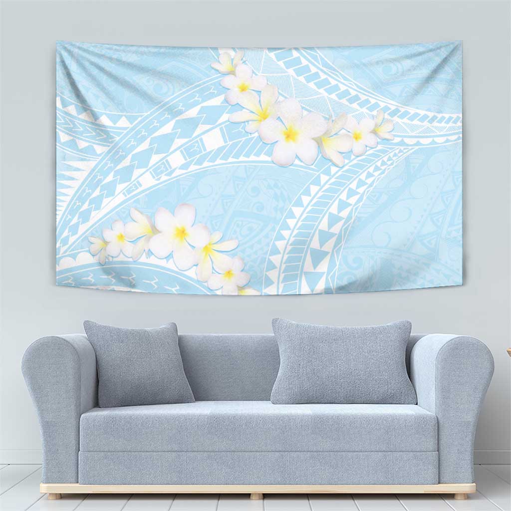 Polynesian Vintage Floral Tapestry Azure Motifs LT7 - Polynesian Pride