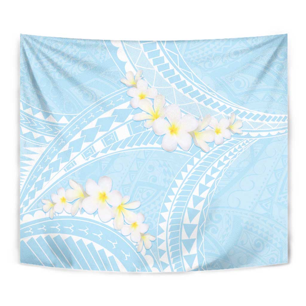 Polynesian Vintage Floral Tapestry Azure Motifs LT7 - Polynesian Pride