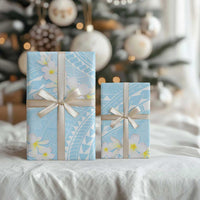 Polynesian Vintage Floral Wrapping Paper Azure Motifs LT7 - Polynesian Pride
