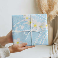 Polynesian Vintage Floral Wrapping Paper Azure Motifs LT7 - Polynesian Pride
