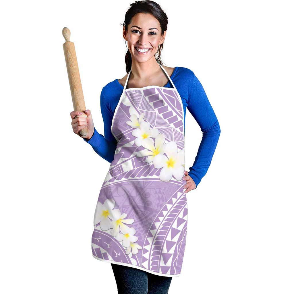 Polynesian Vintage Floral Apron Lavender Motifs LT7 - Polynesian Pride