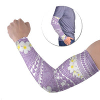 Polynesian Vintage Floral Arm Sleeves Lavender Motifs LT7 Set of 2 Lavender - Polynesian Pride
