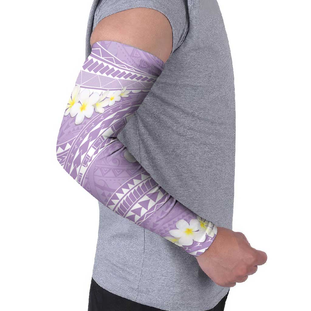 Polynesian Vintage Floral Arm Sleeves Lavender Motifs LT7 - Polynesian Pride