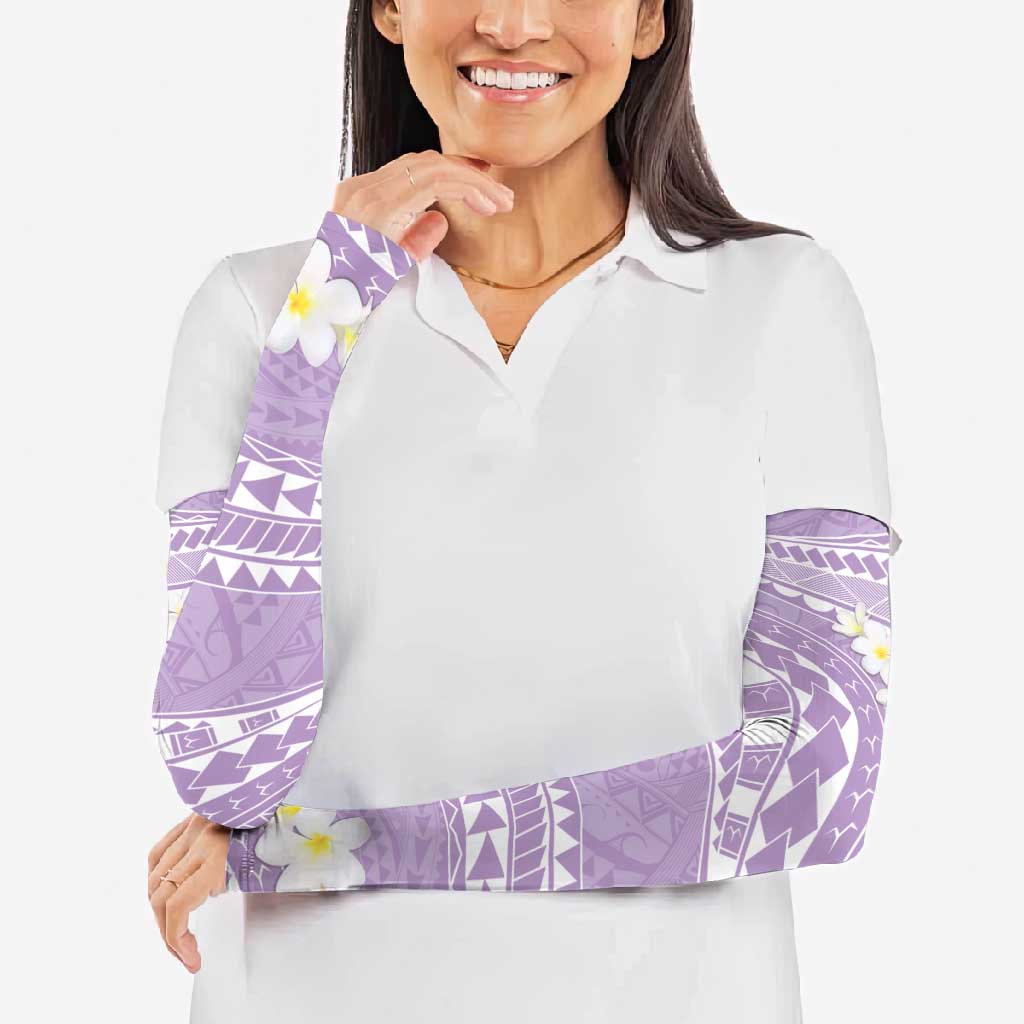Polynesian Vintage Floral Arm Sleeves Lavender Motifs LT7 - Polynesian Pride