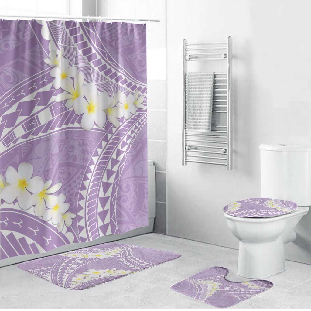 Polynesian Vintage Floral Bathroom Set Lavender Motifs LT7 Bathroom Set (4 pcs) Lavender - Polynesian Pride